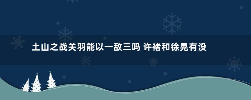 土山之战关羽能以一敌三吗 许褚和徐晃有没有放水